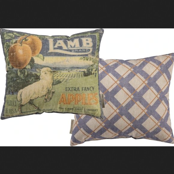Other - New!  Lamb Brand Apples Toss Pillow